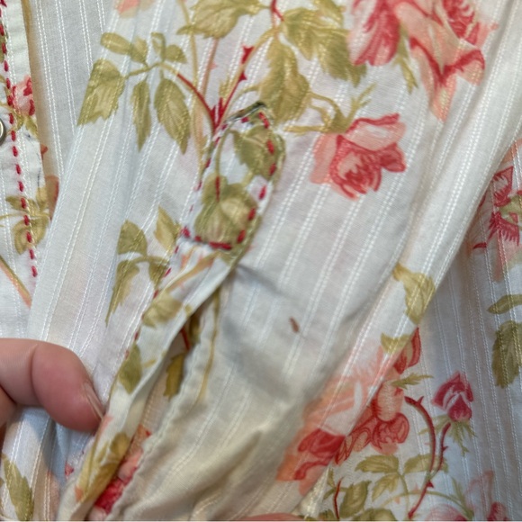 Lucky Brand Dungarees Floral Pearl Snap Western Shirt Women’s Medium - Picture 6 of 6